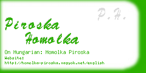 piroska homolka business card